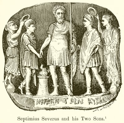 Septimius Severus und seine zwei Söhne von English School