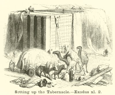 Aufstellen des Tabernakels, Exodus, xl, 2 von English School