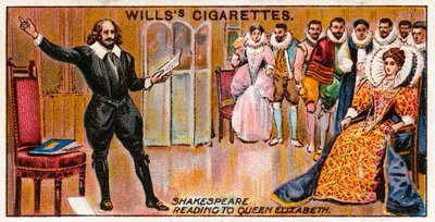 Shakespeare liest Königin Elizabeth vor von English School