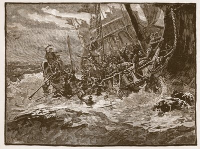 Schiffbruch von Prinz William, Illustration aus Cassells Illustrierter Geschichte Englands von English School