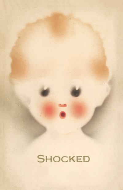 Schockiertes Kind (Farblithografie) von English School