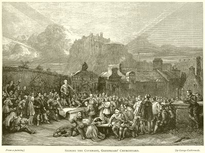Unterzeichnung des Bundes, Greyfriars Churchyard von English School