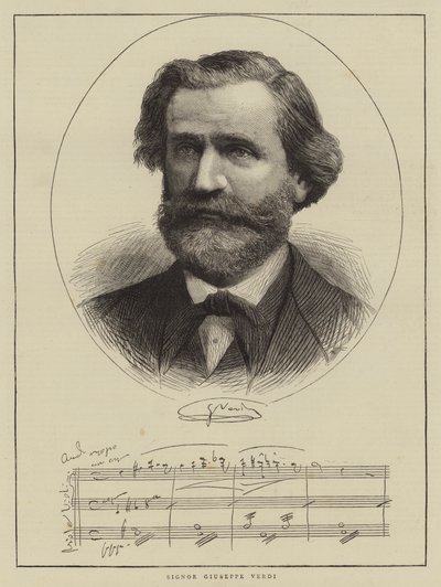 Signor Giuseppe Verdi (Stich) von English School
