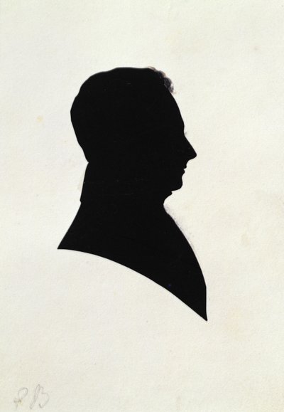 Silhouette von EB, aus Michael Faradays Sammelalbum von English School