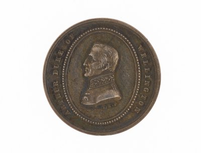 Silbermedaille zur Erinnerung an den Tod des Herzogs von Wellington, 1852 von English School