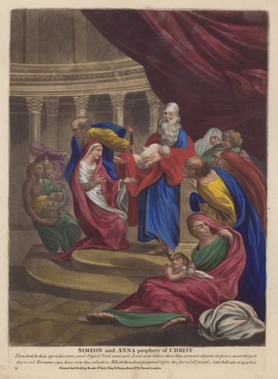 Simeon und Anna prophezeien Christus von English School