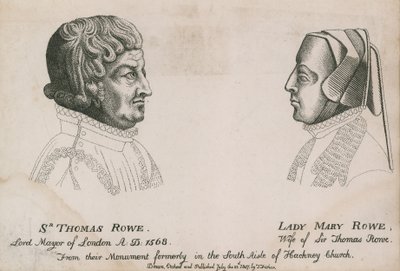 Sir Thomas Rowe, Lord Mayor von London 1568, und Lady Mary Rowe von English School