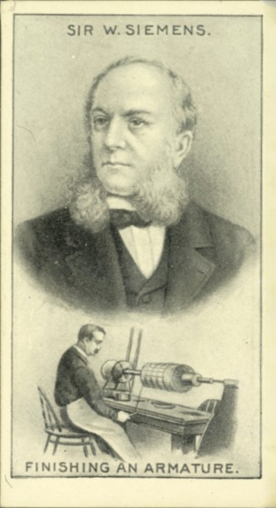 Sir W Siemens, Fertigstellung eines Ankers (Lithografie) von English School