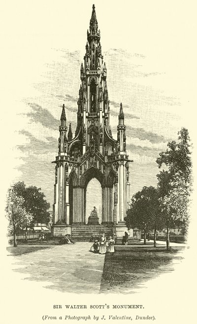 Sir Walter Scotts Denkmal von English School