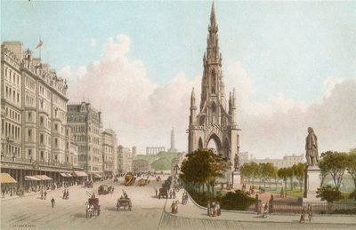 Sir Walter Scotts Denkmal und Princes Street, Edinburgh von English School