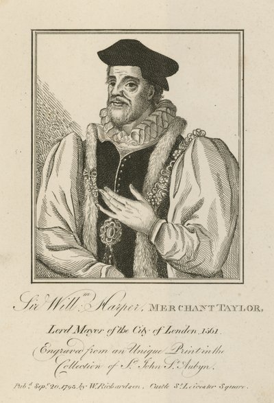 Sir William Harper, Merchant Taylor, Lord Mayor von London von English School