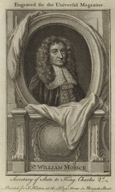 Sir William Morice, Staatssekretär von König Charles II. von English School