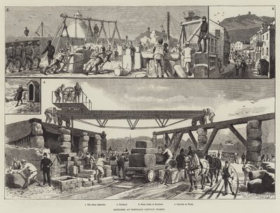 Skizzen im Portland-Strafgefängnis (Stich) von English School
