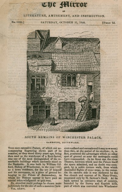 Südliche Überreste des Winchester Palastes am Bankside von English School