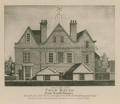 Südansicht der Kaltbäder, Cold Bath Fields von English School