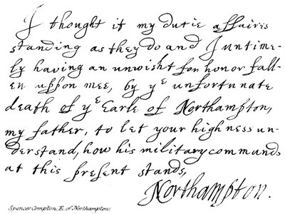 Spencer Comptin, Earl von Northampton von English School