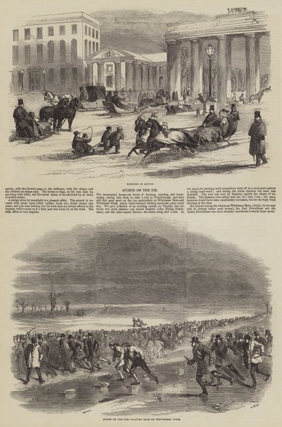 Sport auf dem Eis (Stich) von English School