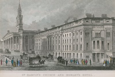 St. Martin in the Fields Kirche und Morleys Hotel von English School
