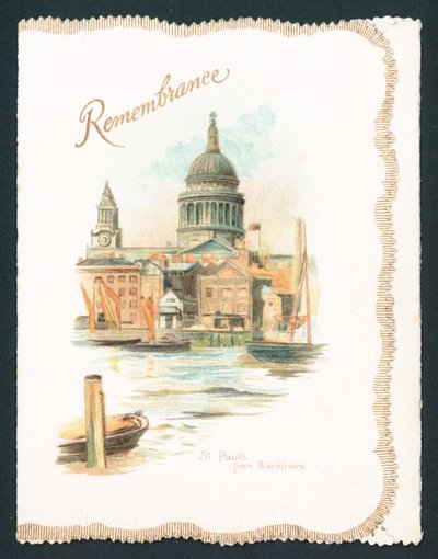 St. Pauls von Blackfriars - Erinnerung, Karte von English School