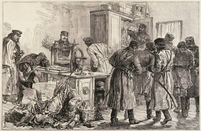 Die Polizei von St. Petersburg entdeckt eine nihilistische Druckerei, aus 