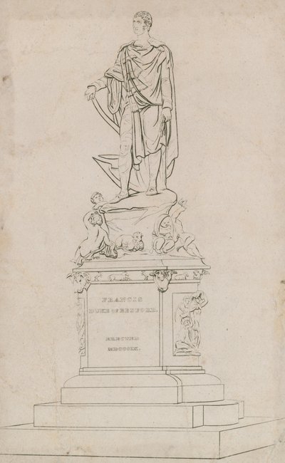 Statue von Frances, Duke of Bedford, am Russell Square, London von English School