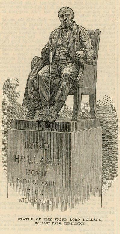 Statue des dritten Lord Holland im Holland Park, Kensington von English School