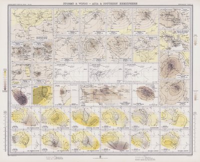 Sturm und Winde, Asien und Südliche Hemisphäre von English School