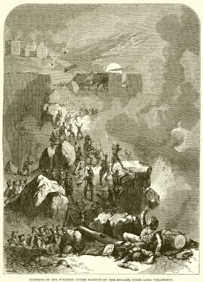 Sturm auf die Festung Ciudad Rodrigo durch die Engländer unter Lord Wellington von English School