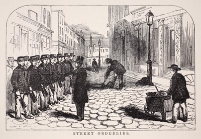 Straßenordner, Illustration aus London Labour and London Poor von Henry Mayhew, veröffentlicht 1862 von English School