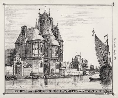Studie für Wasser Tor, Dänemark für Graf Kuth von English School