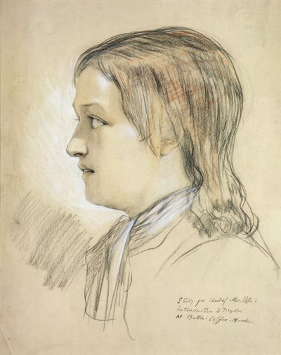 Studie für den Kopf von Alex Pope (1688-1744) Einführung zu Dryden, im Butlers Coffee House von English School
