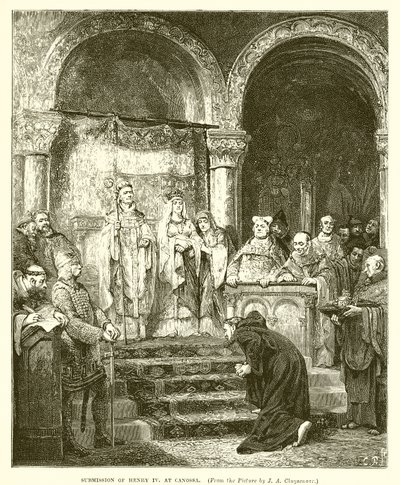 Unterwerfung Heinrichs IV. in Canossa von English School