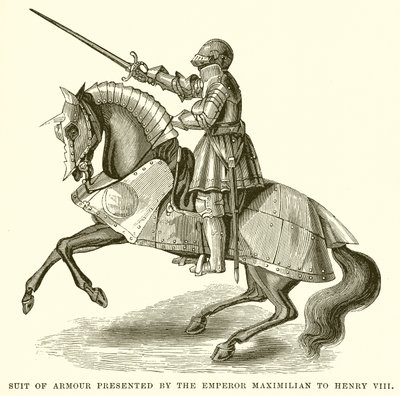 Rüstung, die Kaiser Maximilian Heinrich VIII. schenkte von English School