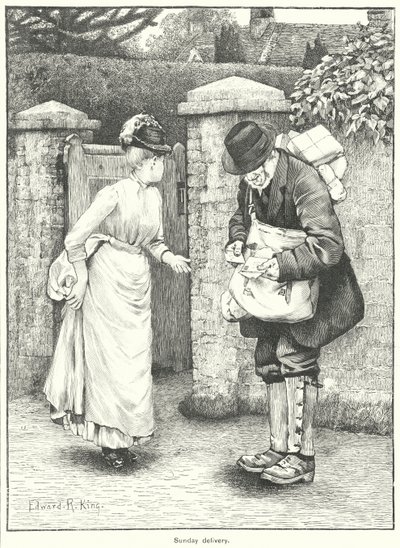 Sonntagszustellung (Gravur) von English School