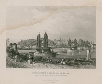 Hängebrücke in Chelsea, nahe dem Chelsea Hospital zum neuen Park, Battersea von English School