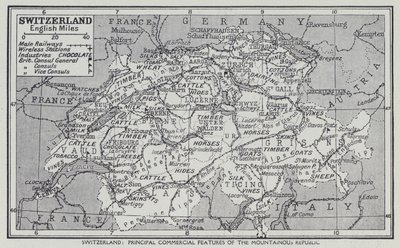 Schweiz, Hauptwirtschaftliche Merkmale der Bergrepublik von English School