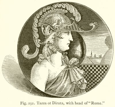 Tazza von Diruta, mit Kopf von Rom von English School