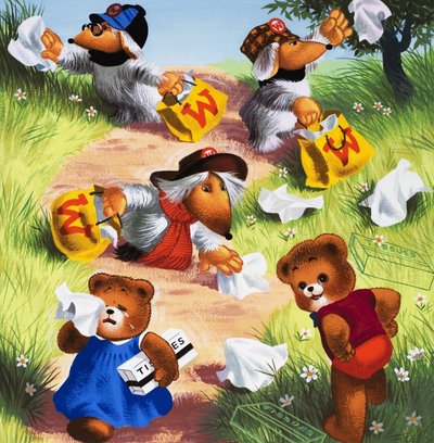Teddybär (mit versteckten Objekten) von English School