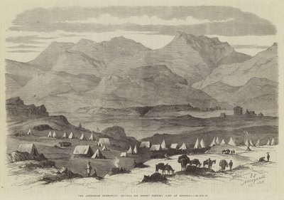 Die abessinische Expedition, das Lager von General Sir Robert Napier in Adigerat von English School