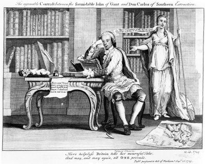 Der angenehme Kontrast zwischen dem furchterregenden John of Gant und Don Carlos südlicher Herkunft von English School