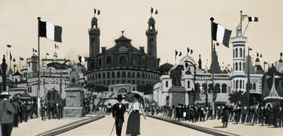 Der algerische Abschnitt der Internationalen Ausstellung, die 1900 in Paris stattfand von English School