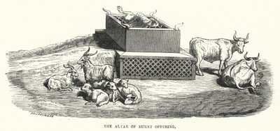 Der Brandopferaltar (Gravur) von English School