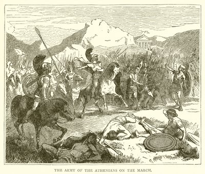 Die Armee der Athener auf dem Marsch von English School