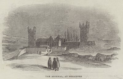 Das Arsenal in Mogadore (Stich) von English School