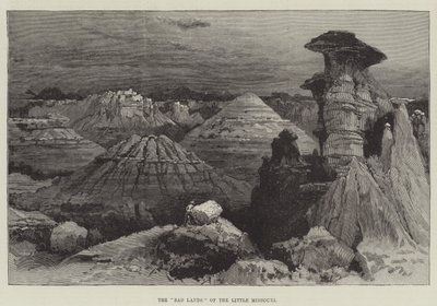 Die "Bad Lands" des Little Missouri (Stich) von English School
