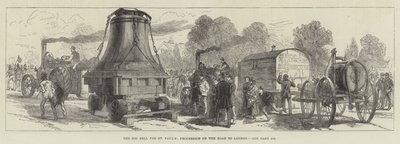 Die große Glocke für St. Paul, Prozession auf dem Weg nach London (Gravur) von English School