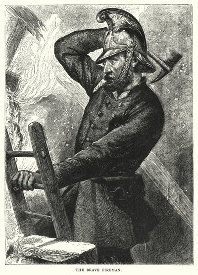 Der tapfere Feuerwehrmann (Stich) von English School
