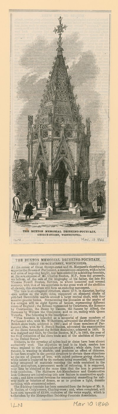 Das Buxton Memorial Trinkbrunnen, St. Margarets Westminster von English School