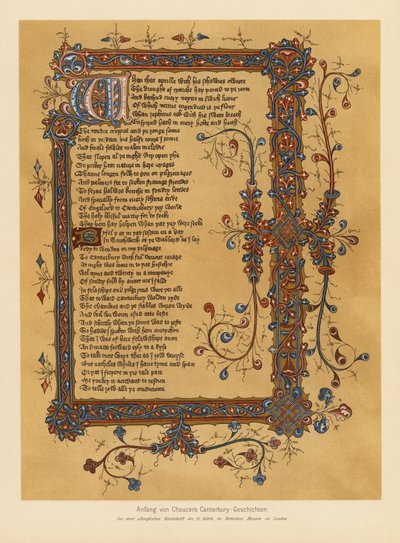 Die Canterbury-Erzählungen von Geoffrey Chaucer von English School