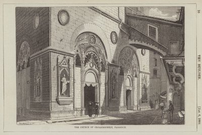 Die Kirche von Or-sanmichele, Florenz (Gravur) von English School